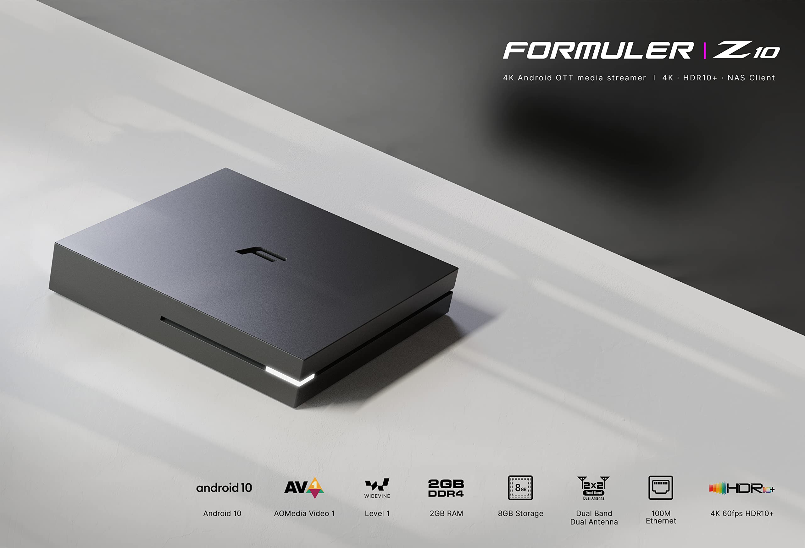 Formuler Z10 Android 10 TV Box - 5G Dual Band, 2GB RAM, 8GB ROM, 4K Streaming - 2 Pack with Magnetic Car Mount & Glow Remote - Perfect for Home Theater & Car Entertainment
