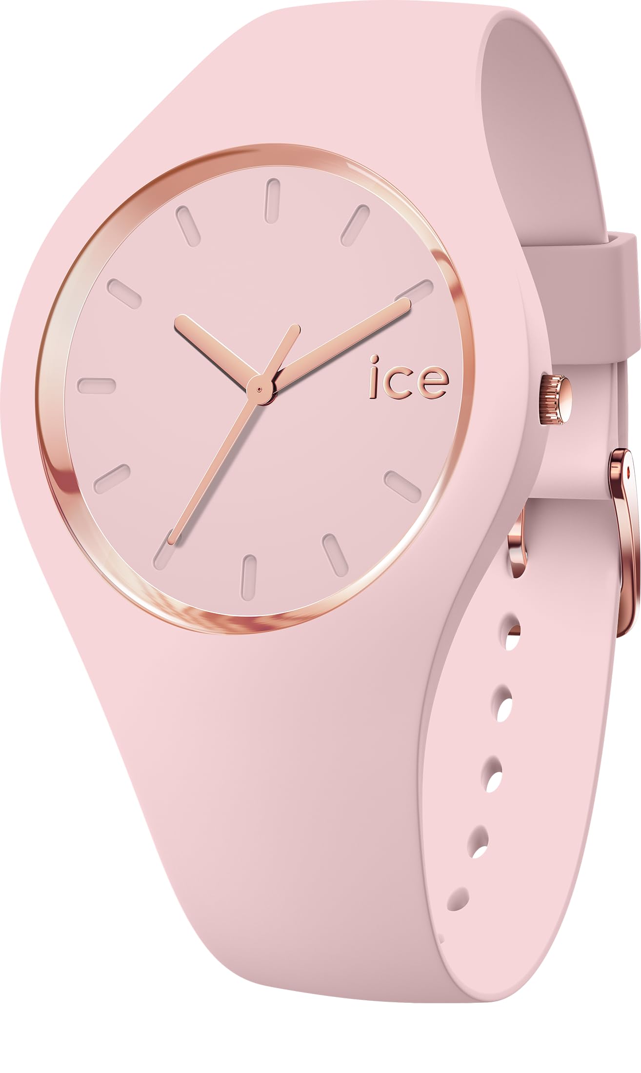 Ice-Watch ICE Glam Pastel Pink Lady - Women's Fashion Watch with Silicone Strap, Waterproof & Lightweight - Perfect for Everyday Wear, Office & Casual Outfits