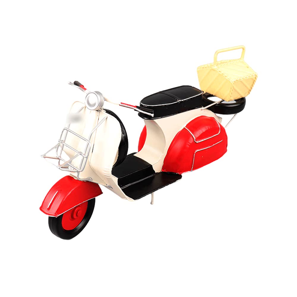Vintage TOBOYO Pedal Motorcycle Model - Handcrafted Wrought Iron Retro Sculpture for Home & Bar Decor - Unique Collectible Gift for Motorcycle Enthusiasts - Perfect for Living Room, Window Display, Wine Cabinet & Man Cave Decorations