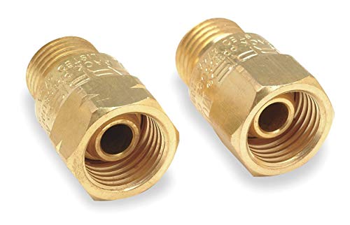 Brass Welding Torch Check Valve Set - 2 Piece Kit for Oxy-Acetylene Torches, Gas Welding & Cutting Equipment - Durable Safety Valves for Professional Welders & DIY Projects