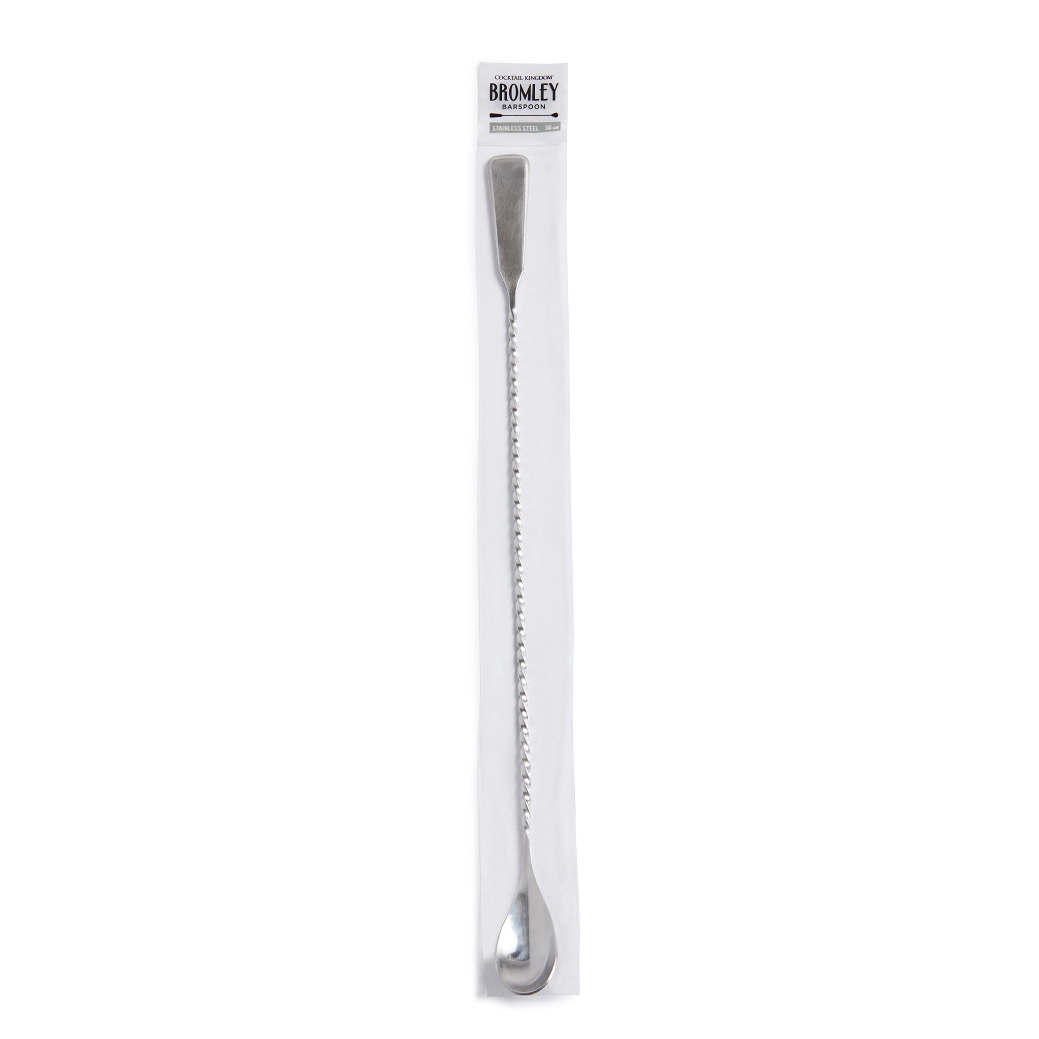 BROMLEY™ Stainless Steel Bar Spoon 36cm - Premium Cocktail Mixing Tool for Bartenders & Home Bars