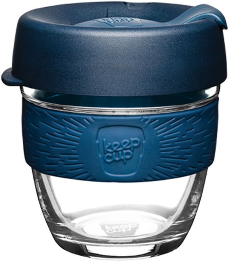 KeepCup Brew Glass Small 8 Oz - Reusable Coffee Cup for Home, Office & Travel - Eco-Friendly Glass Mug for Hot & Cold Beverages - Perfect for Baristas, Commuters & Coffee Lovers
