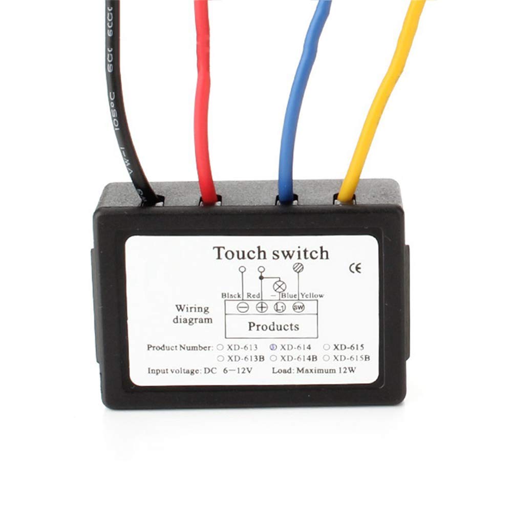 12V Touch Switch with Isolation Protection - Stepless Dimmer Control for LED Lamps, DIY Mirror & Table Lighting Accessories | Perfect for Home, Office, and Decorative Lighting Projects