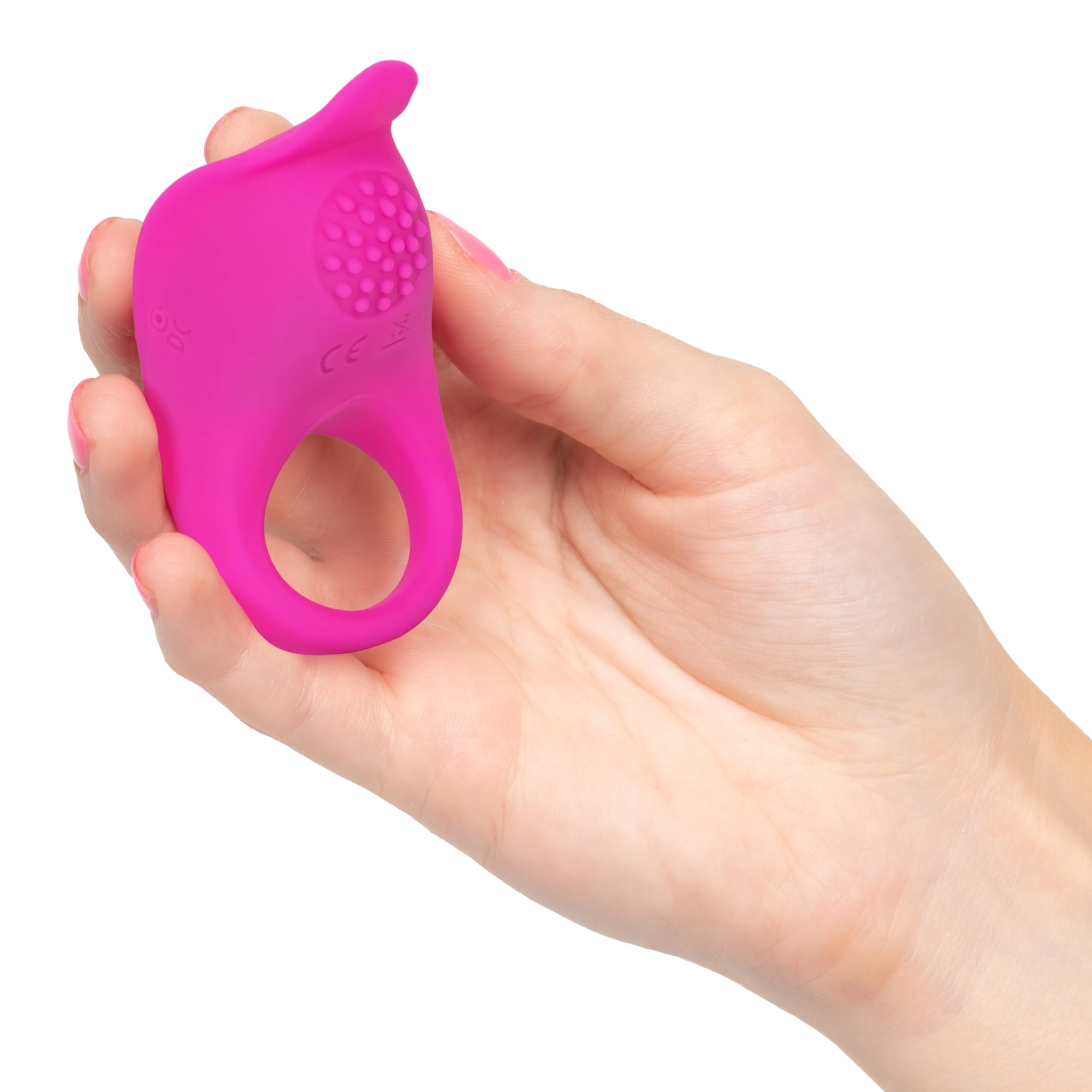 CalExotics Rechargeable 7-Speed Waterproof Vibrating Cock Ring - Silicone Couples Sex Toy for Enhanced Pleasure & Clitoral Stimulation - Perfect for Romantic Nights & Spicing Up Intimacy - Pink