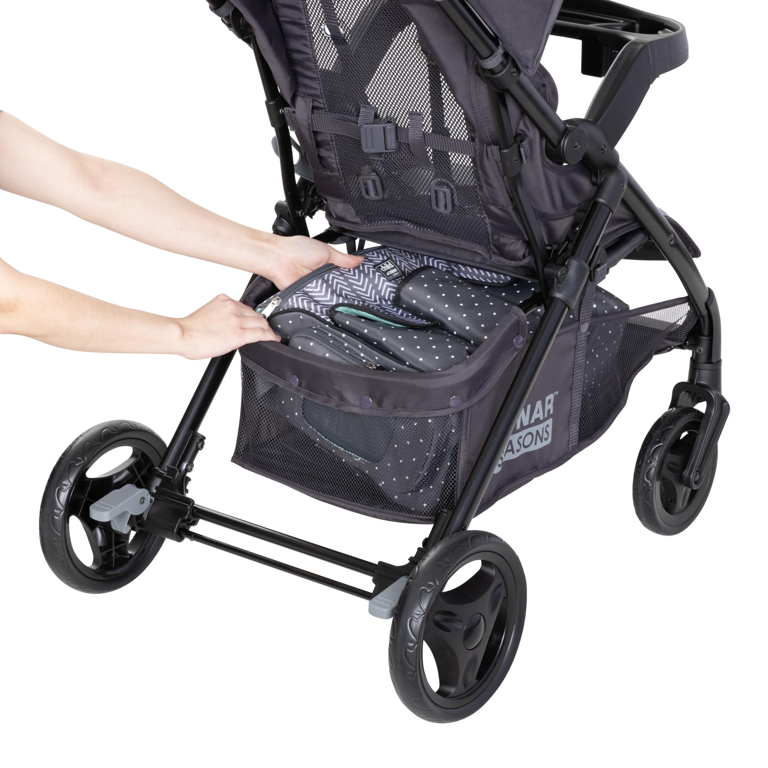 Baby Trend Sonar Seasons Stroller - Lightweight Travel Stroller with Adjustable Canopy, Liberty Grey | Perfect for Newborns to Toddlers, Ideal for Shopping, Travel & Daily Walks