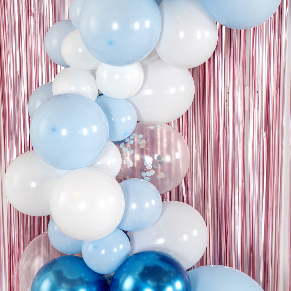 Balloonify Metallic Blue, White & Silver Balloon Arch Garland Kit - 104 Pieces for Party Decorations, Weddings, Baby Showers & Birthday Celebrations