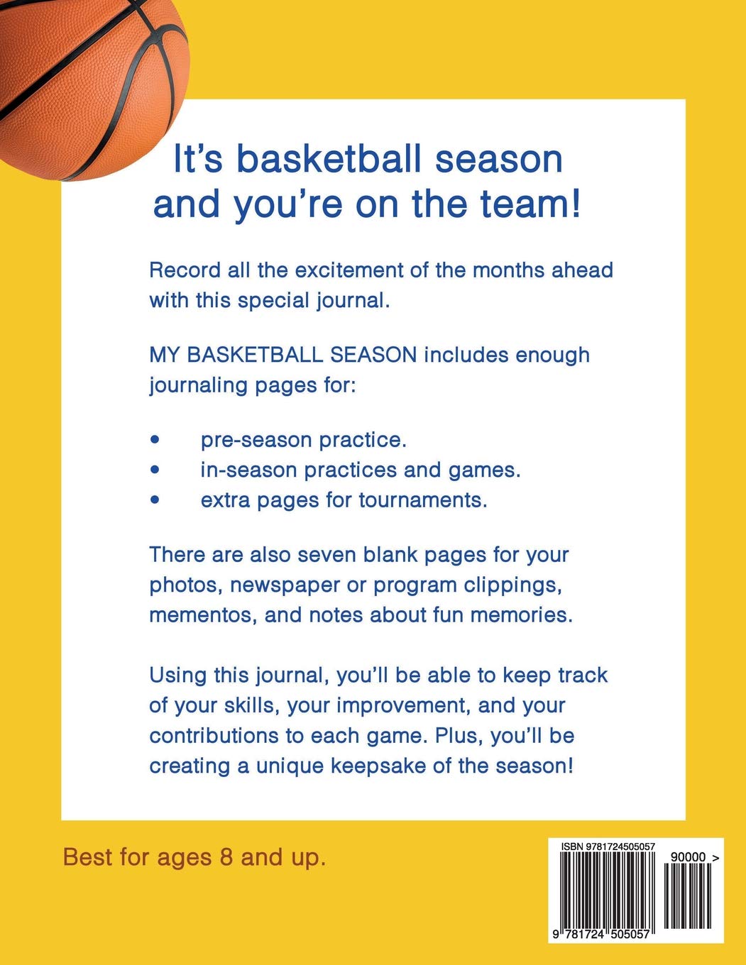 My Basketball Season: A Journal of Skills, Games, and Memories - Perfect for Athletes, Coaches, and Sports Enthusiasts