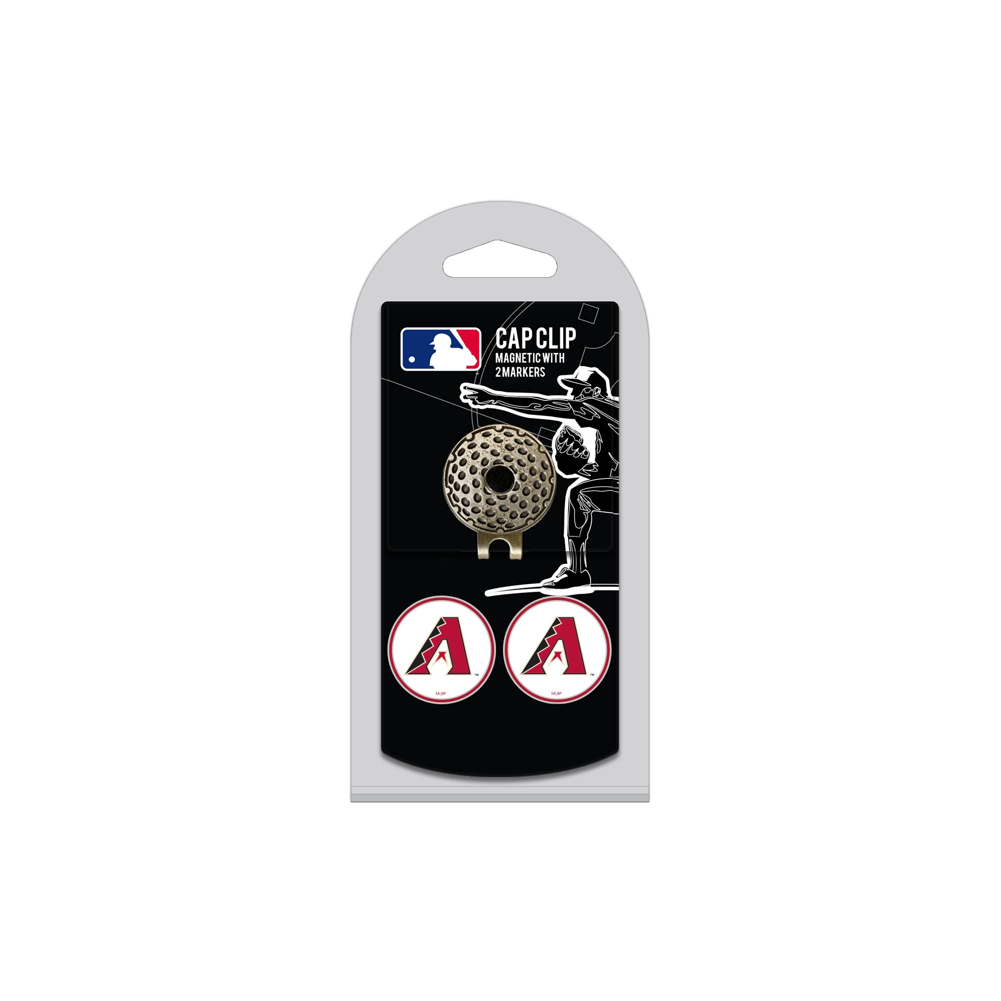 Team Golf MLB Golf Cap Clip with 2 Removable Double-Sided Enamel Magnetic Ball Markers - Easy Hat Attachment for Golfers | Perfect for Golf Courses & Driving Ranges