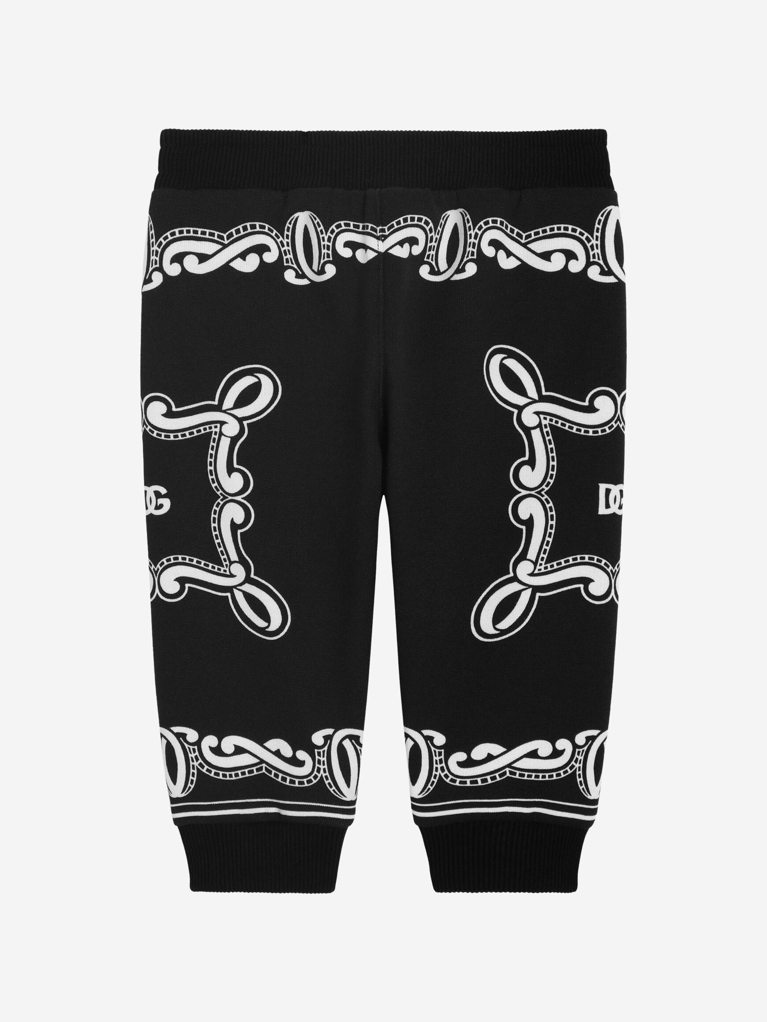 Baby Boys Bandana Print Joggers - Black Cotton Comfortable Pants for Toddlers | Perfect for Playtime, Daycare & Casual Outings