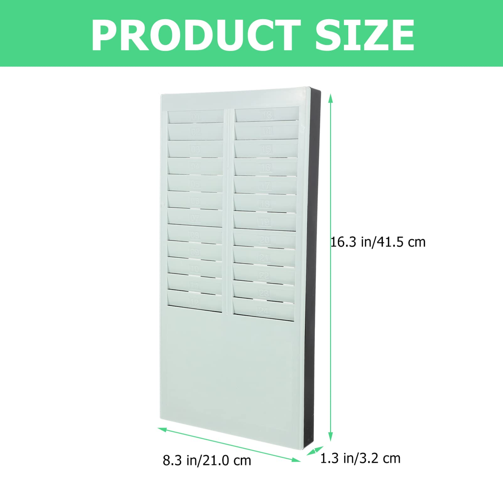 Operitacx 24-Card Wall Mount Attendance Rack for Office Time Tracking