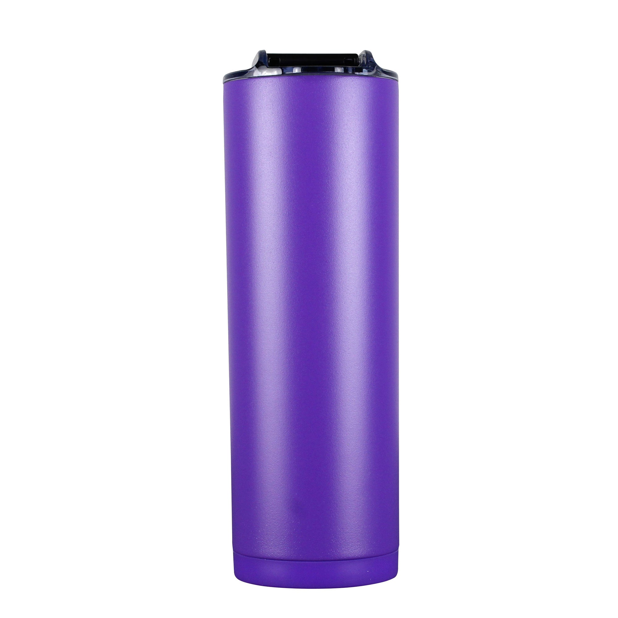 20oz Skinny Tumbler with Lid and Straw - Insulated Stainless Steel Travel Mug, Purple - Perfect for Coffee, Tea & Cold Drinks at Work, Gym or On-The-Go