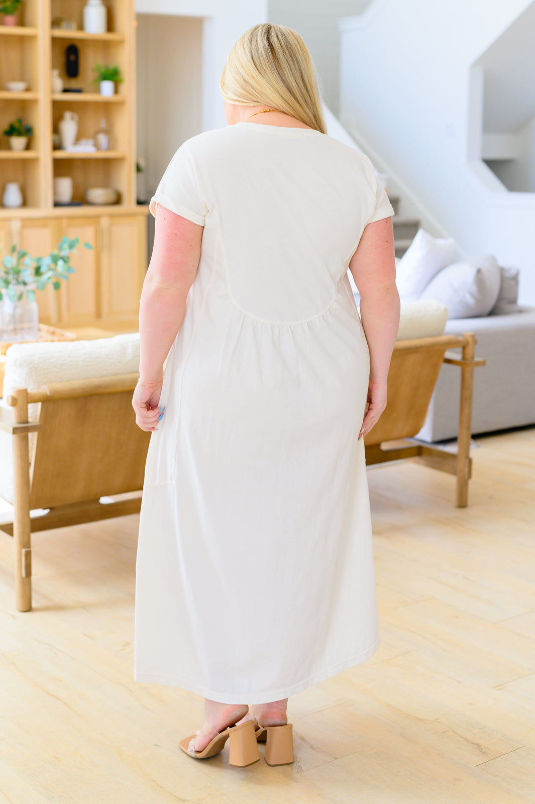 Modern Maritime Shift Maxi Dress - Flowy Beach Cover Up Dress for Women | Summer Vacation, Boho Chic Outfit, Seaside Wedding Guest Dress