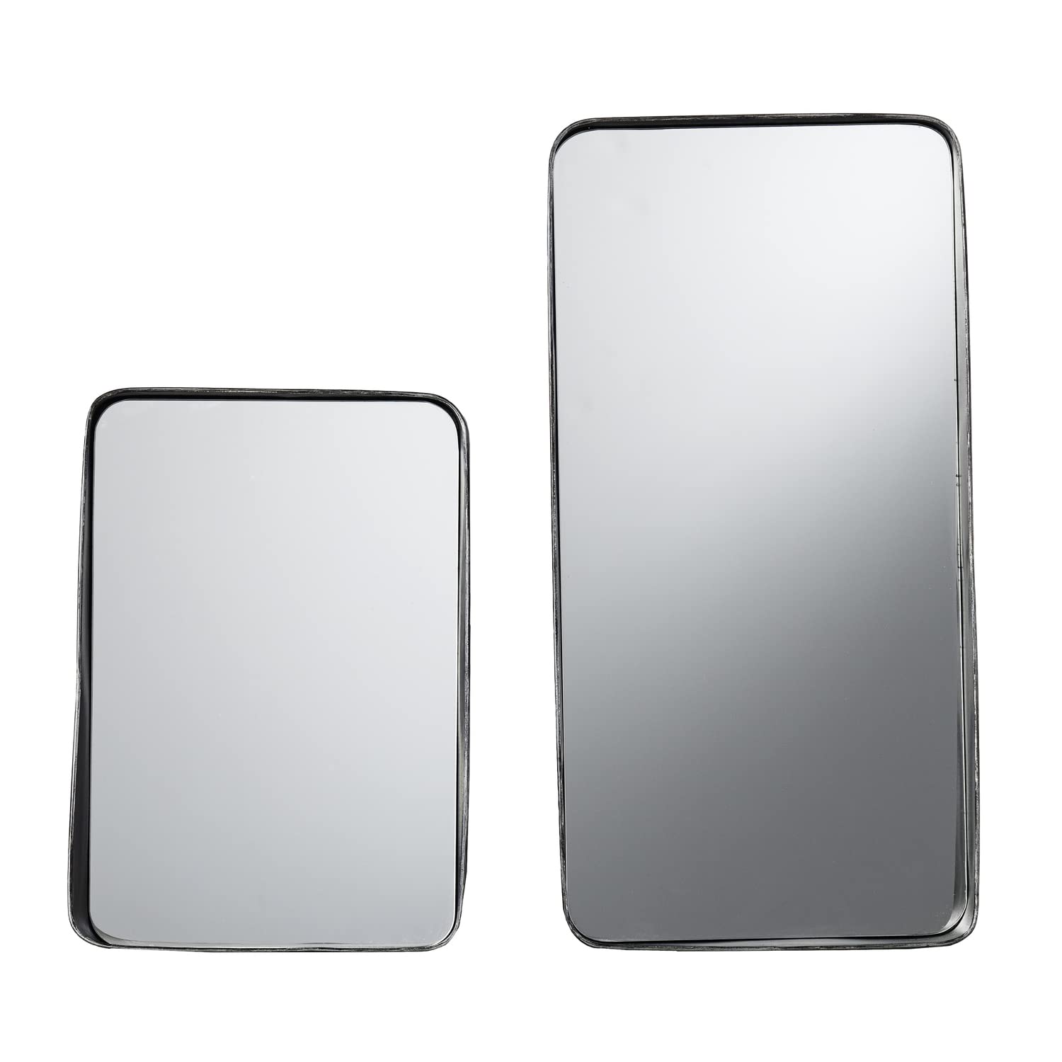 SEI Furniture Amboros Decorative Wall Mirrors with Shelves - 2 Piece Set, Black - Perfect for Living Room, Bedroom & Entryway Decor