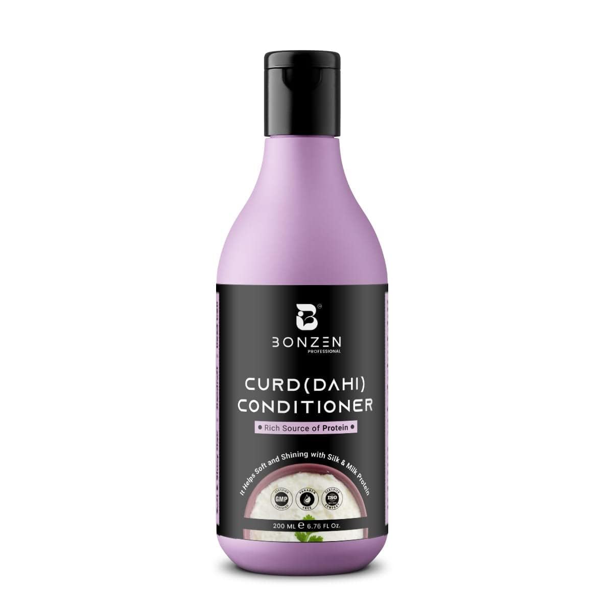 B BONZEN Curd Protein Hair Conditioner - 200ml Deep Moisturizing Treatment for Dry, Damaged Hair | Salon-Quality Hair Care at Home | Perfect for Daily Use & Post-Color Treatment