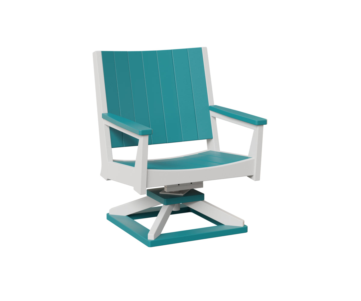 Berlin Gardens Mayhew Chat Swivel Rocker - Outdoor Patio Conversation Chair with Comfortable Cushions for Porch, Deck, or Garden Relaxation