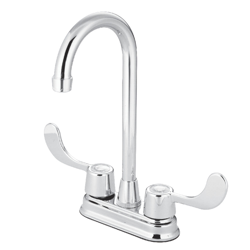 Kingston Brass KB498ADA Vista Two Handle Bar Faucet - Commercial Grade Stainless Steel Sink Faucet for Kitchen & Bar | Perfect for Restaurants, Coffee Shops & Home Bars