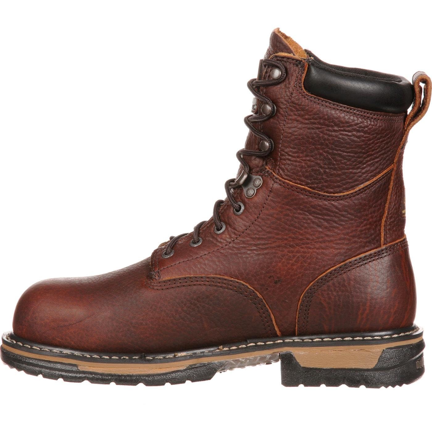 ROCKY IronClad Waterproof Work Boots for Men - Steel Toe Safety Shoes with Slip Resistant Sole - Ideal for Construction, Hiking & Outdoor Work