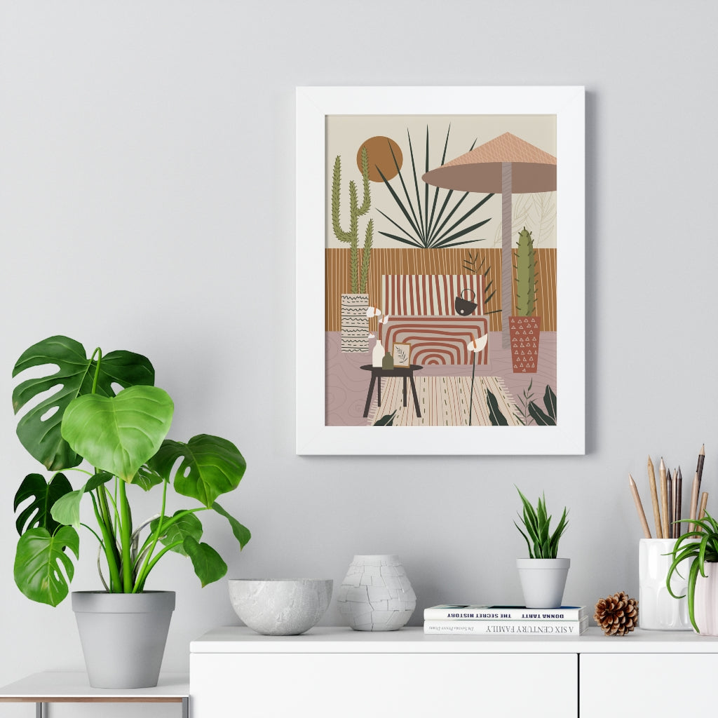 Modern Art Sketch Framed Vertical Poster - Wall Decor for Living Room, Bedroom & Office - Handmade Canvas Painting for Home Decoration
