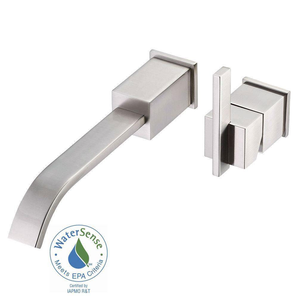 Danze Sirius 1 Handle Wall Mount Bathroom Faucet Trim in Brushed Nickel 553107 - Perfect for Modern Bathroom & Powder Room Sink Installation