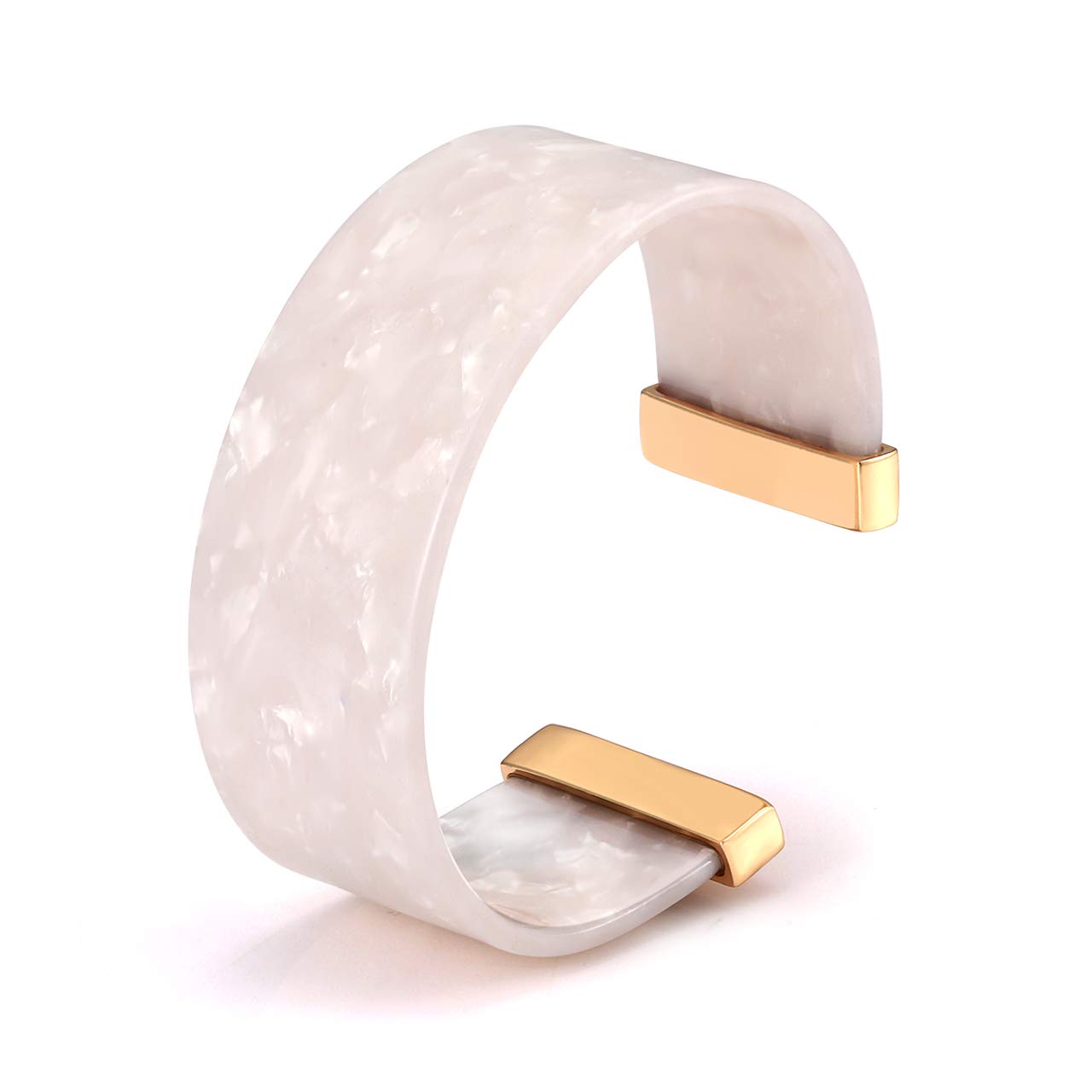 Stylish Acrylic Resin Tortoise Wide Cuff Bangles for Women - Adjustable Open Bangle Bracelet with Leopard Print - Perfect for Casual Wear, Parties & Fashion Accessories
