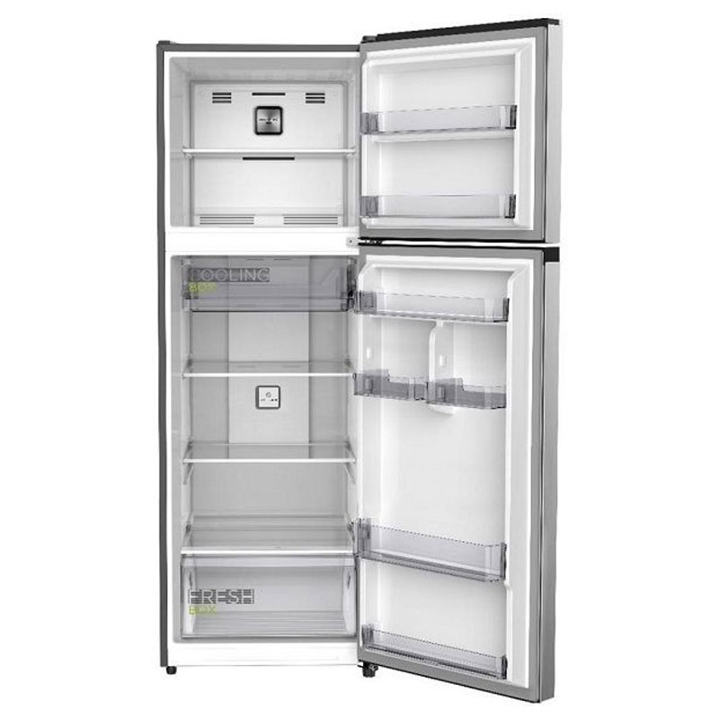 Midea 2-Door Inverter Refrigerator in Blue Steel - Energy Efficient, Spacious Design for Home & Kitchen Use