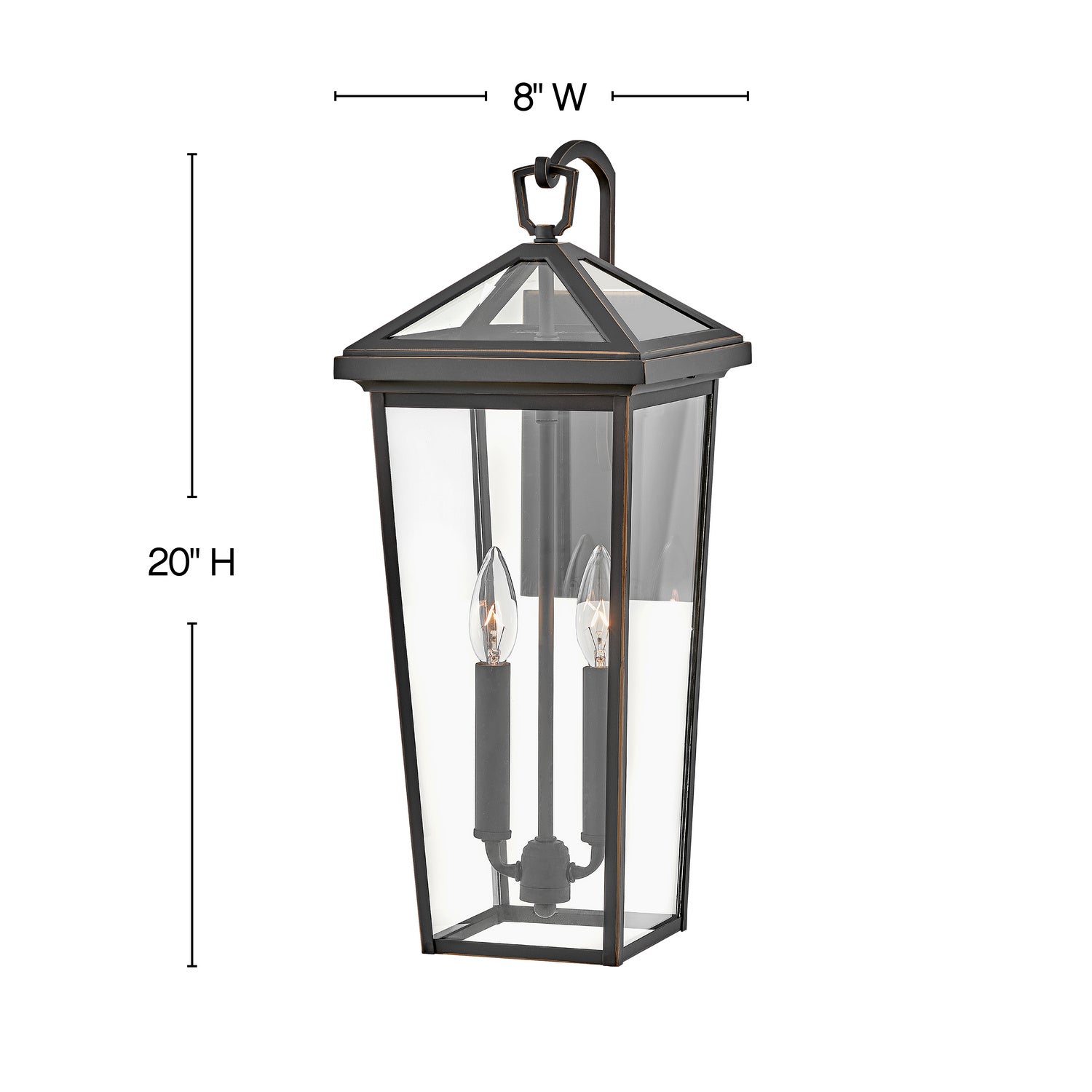 Alford Place LED Wall Mount Light Fixture in Oil Rubbed Bronze Finish - Perfect for Hallway, Bedroom, and Outdoor Porch Lighting