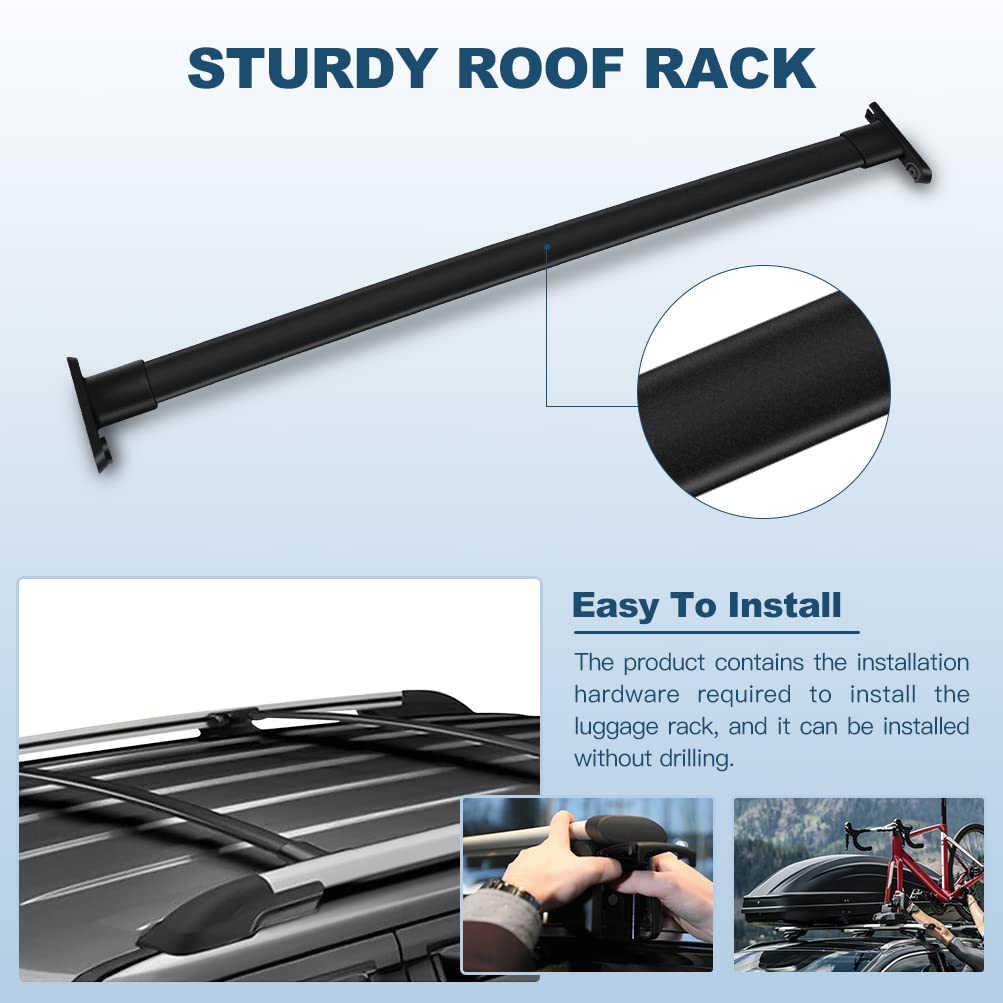 ECCPP Aluminum Roof Rack Cross Bars - Heavy Duty Cargo Carrier Rails Compatible with Ford Explorer 2011-2015 Models | Perfect for Road Trips, Camping & Outdoor Adventures