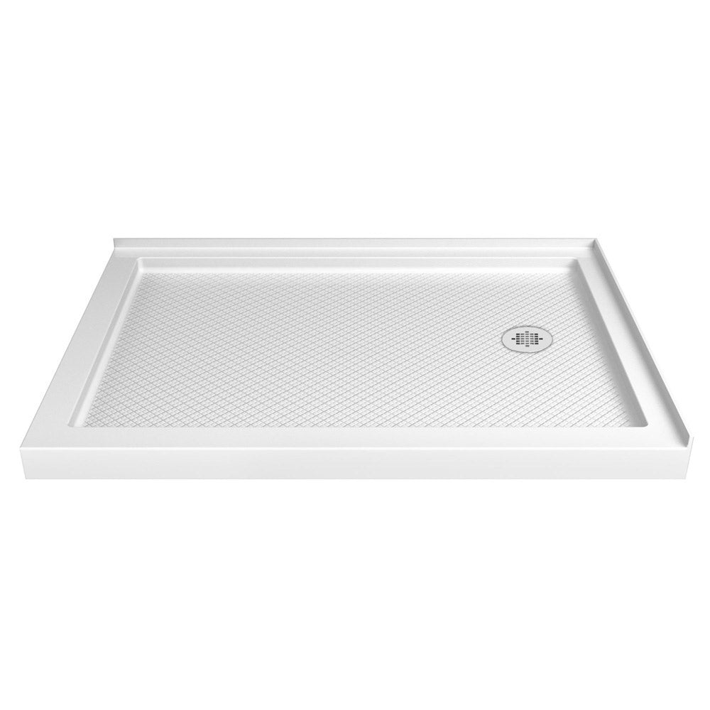 DreamLine Flex 36x48x74.75 Inch Semi-Frameless Pivot Shower Enclosure Kit with SlimLine Base - Modern Bathroom Upgrade for Small Spaces, Easy Installation for Home Renovation