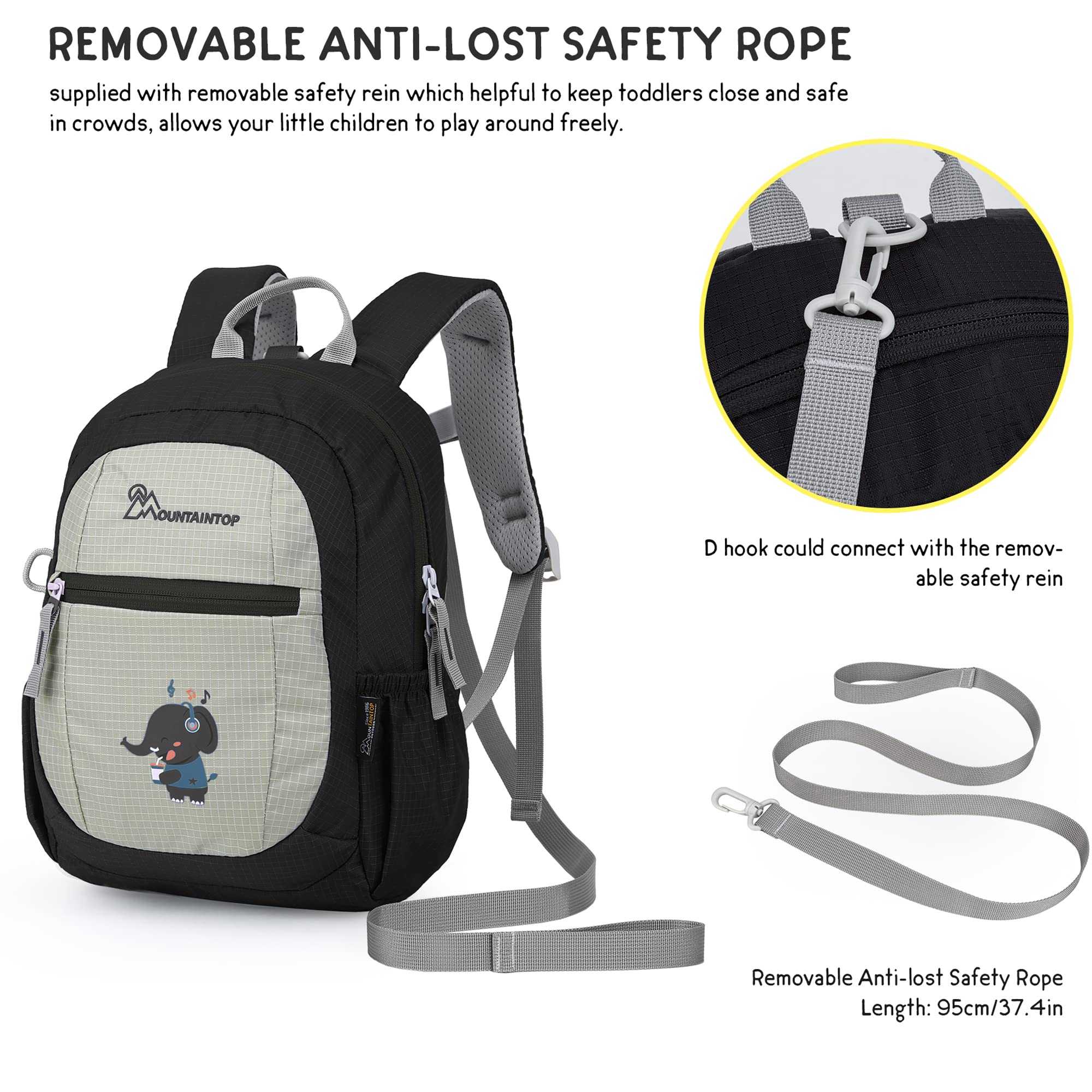 MOUNTAINTOP 5L Mini Backpack for Kids - Lightweight Travel School Backpack for Boys & Girls - Perfect for Kindergarten, Weekend Trips & Outdoor Adventures
