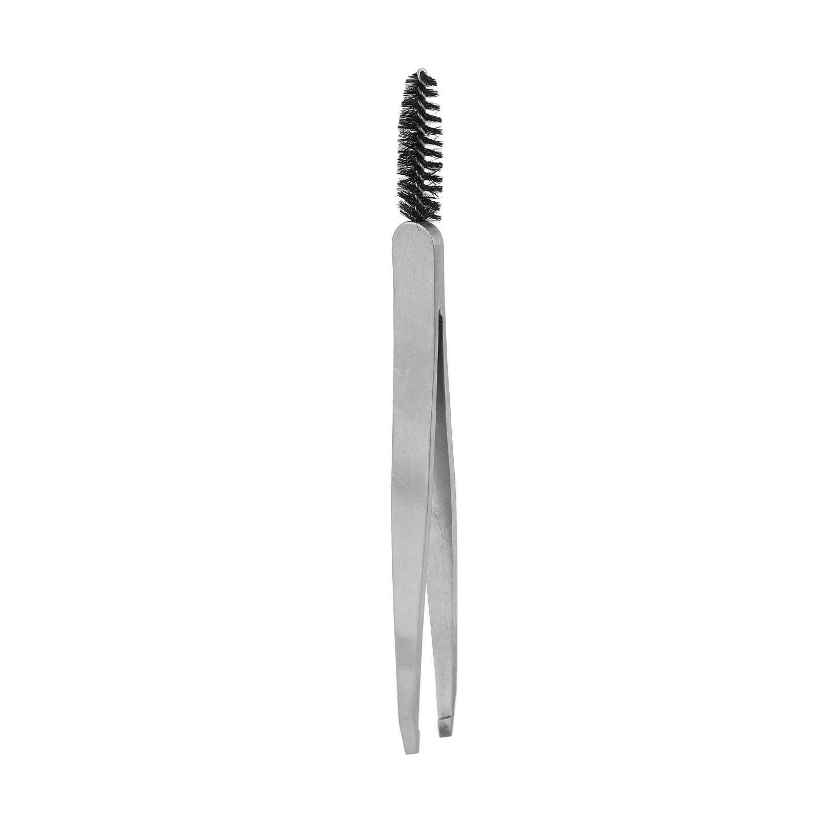 Precision Steel Eyebrow Tweezers - Ultra Thin Tip for Eyebrow Shaping, False Eyelash Application & Hair Removal - Perfect for Travel, Home & Professional Makeup Kits (Slanted & Pointed Design)
