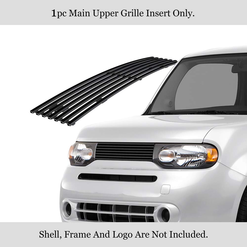 Compatible Stainless Steel Black Billet Front Grill Grille Insert for 2009-2014 Nissan Cube - Durable & Stylish Upgrade (Model S18-H83668N) | Perfect for Car Customization & Off-Road Protection