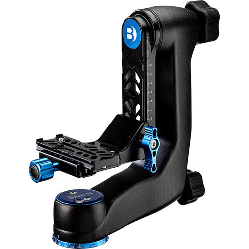 Benro GH5C Carbon Fiber Gimbal Head with PL100LW Plate - Professional 3-Way Fluid Head for DSLR & Mirrorless Cameras - Perfect for Landscape, Wildlife & Video Photography