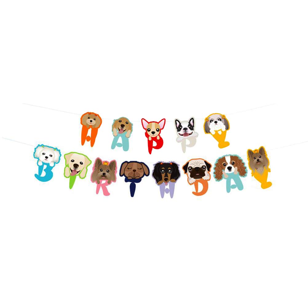 Funny Pet Dog Birthday Banner - Halloween & Christmas Party Decoration Bunting for Dog Birthday Celebrations | Perfect for Pet Birthday Parties, Home Decor & Holiday Events