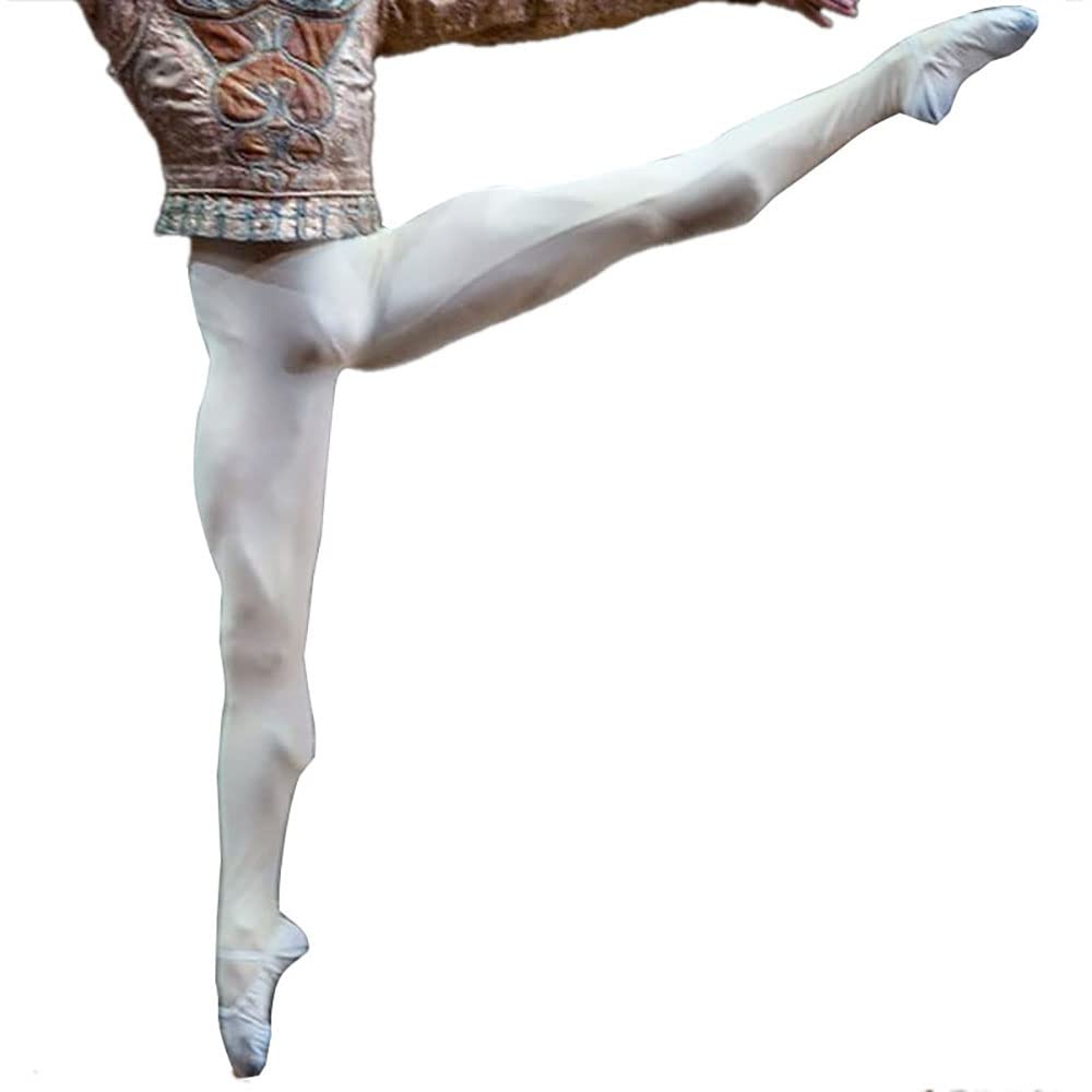 Whitewed Men's Ballet Dance Tights with Feet - Stretchable & Comfortable Dancewear for Ballet, Jazz, and Contemporary Performances