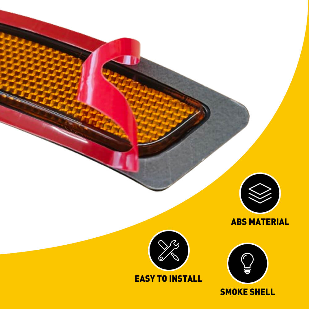 2011-2016 BMW 5 Series F10 Front Bumper Reflector Side Marker Lights - Amber LED Safety Lights for Enhanced Night Visibility | Perfect for Street Driving, Car Shows & Custom Upgrades