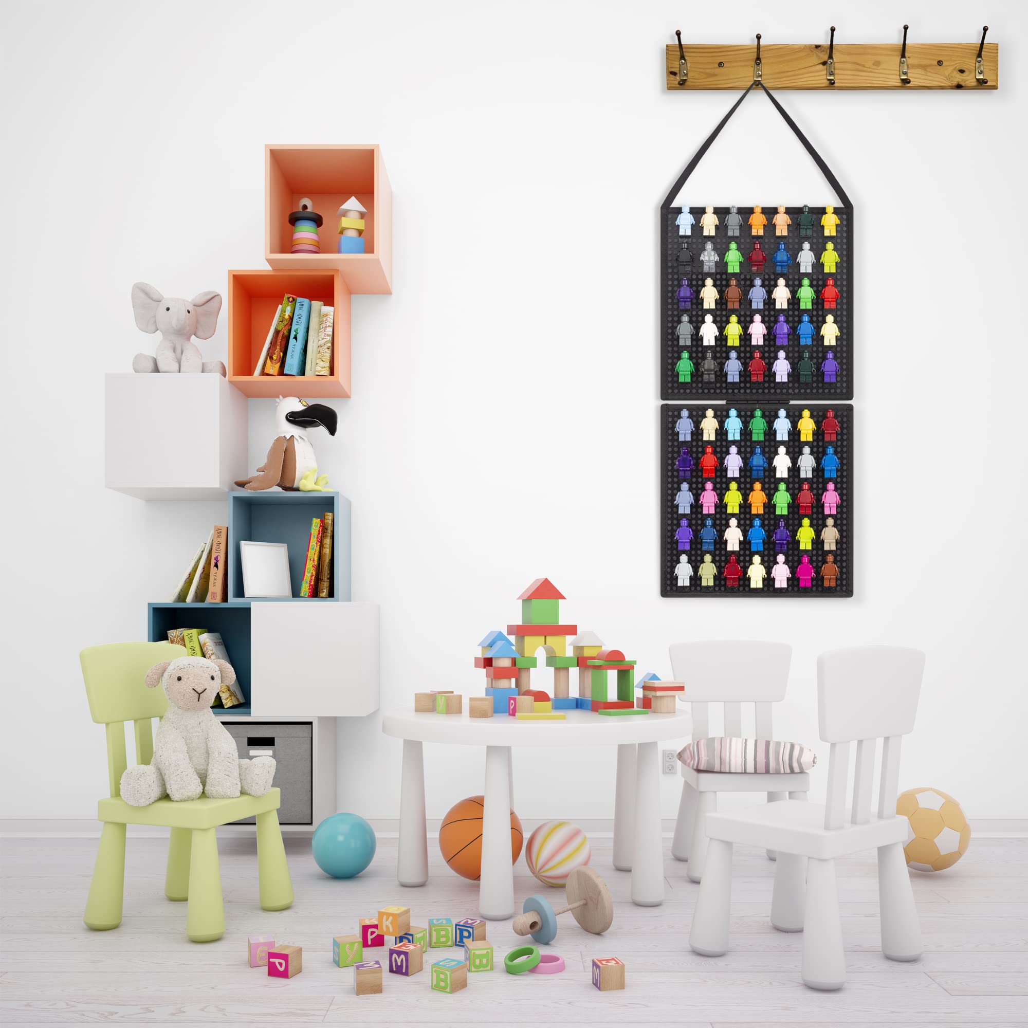Black Hanging Mini Figures Display Case - Removable Action Figure Storage Box for Collectible Toys | Perfect for Organizing & Showcasing Mini Figures in Home, Office, or Game Room