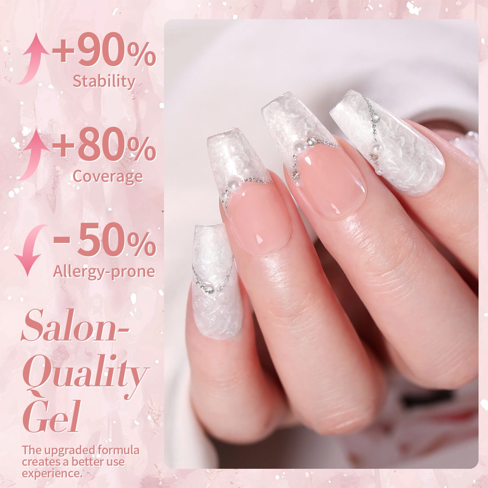 Shell Thread Nail Gel - Pearl White 15ml | Professional UV LED Soak Off Gel Polish | Perfect for Nail Art, Manicures & Salon Use