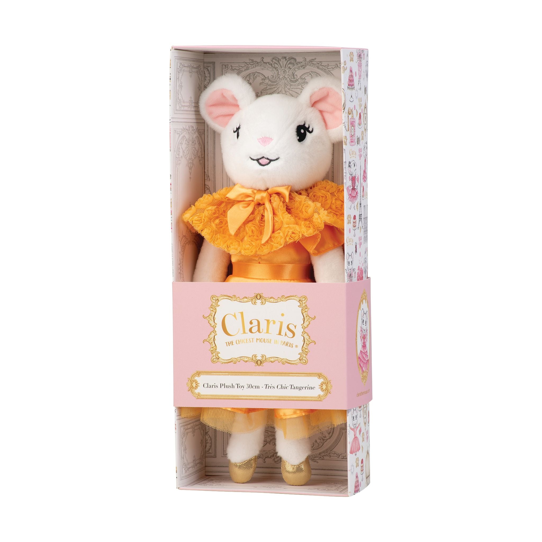 Claris The Mouse: Pasta Disaster & Tangerine Plush Book Bundle | Bilingual Children's Storybook with Soft Plush Toy | Perfect for Bedtime Reading and Playtime