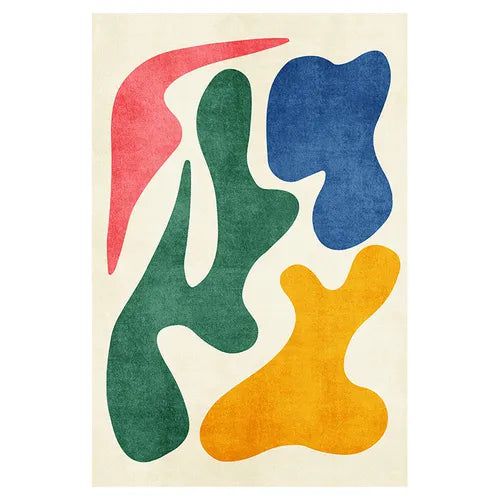 Artistic Abstract Lamb Wool Area Rug - Plush & Contemporary Elegance for Living Room, Bedroom, or Office Decor | Soft & Stylish Home Accent