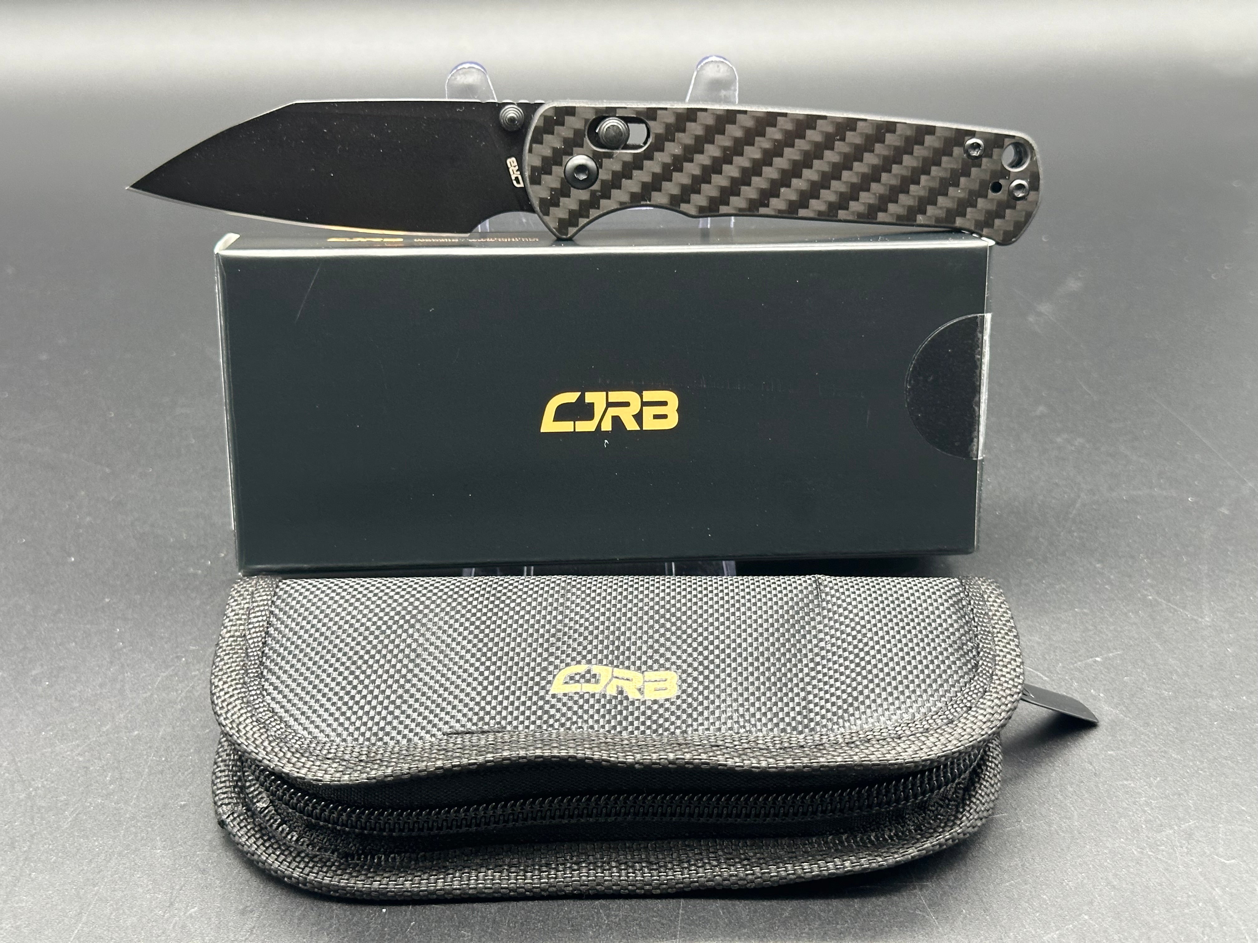 CJRB Hectare Folding Knife - AR-RPM9 Steel Blade, Carbon Fiber Handle - EDC Pocket Knife for Outdoor, Camping & Everyday Carry