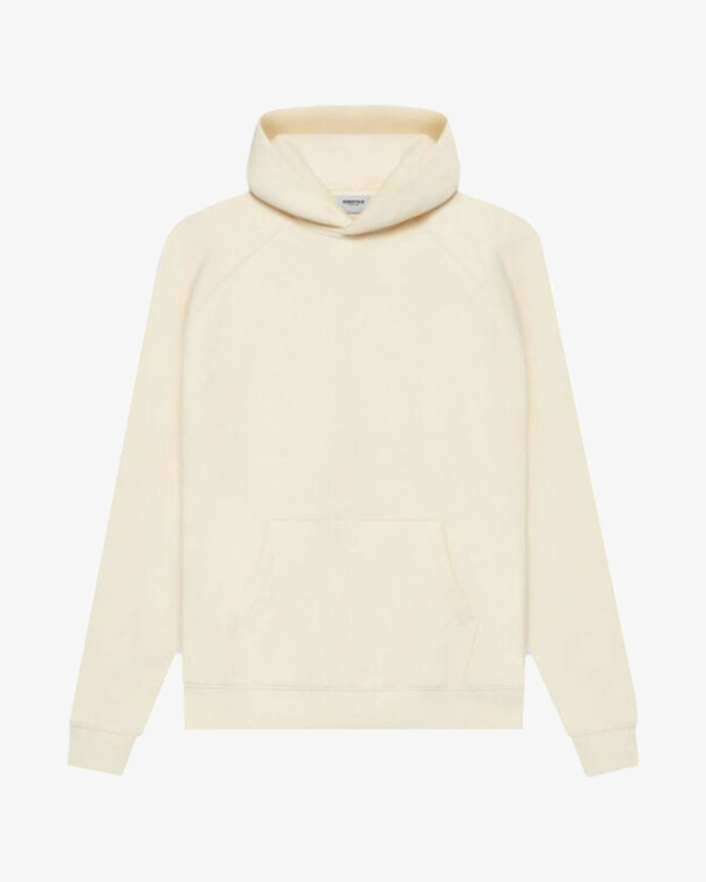 FOG ESSENTIALS SS21 Hoodie with Silicon Applique Logo - Cream Pullover for Men & Women | Perfect for Casual Wear, Street Style & Everyday Comfort