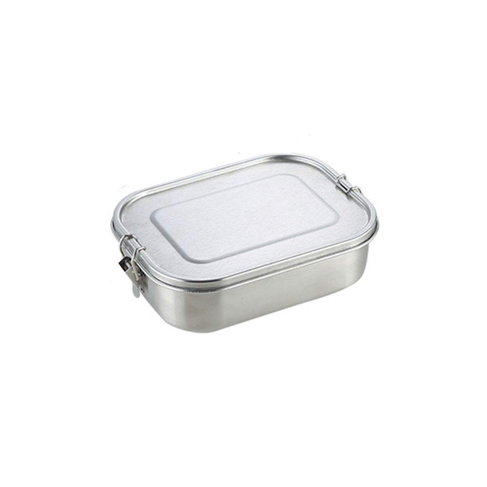 Stainless Steel Bento Lunch Box with Lock Clips - Durable & Leak-Proof Metal Food Container for Kids, School, Office, Camping & Travel | Easy to Carry & Eco-Friendly