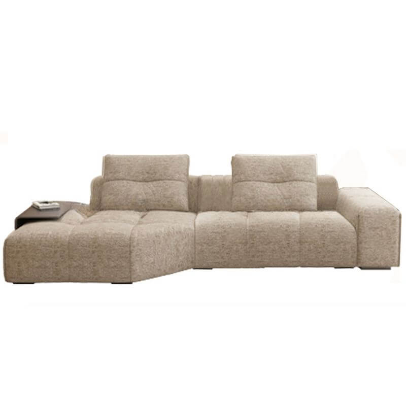L-Shaped Sectional Sofa with Chaise Lounge for 2 People - Sturdy Hidden Support Frame - Perfect for Small Living Rooms, Apartments & Home Theater Seating