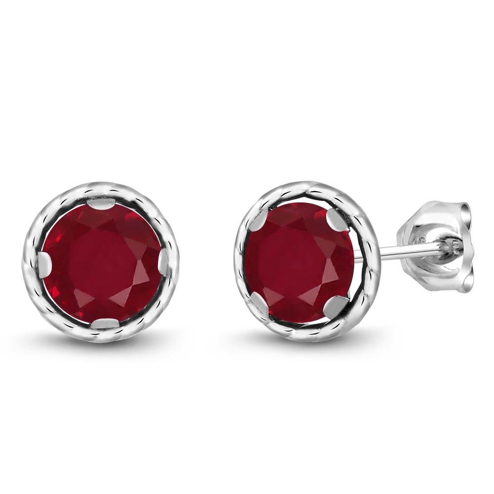 6MM Round Gemstone Birthstone Stud Earrings for Women & Men - 925 Sterling Silver Fine Jewelry | Perfect Gift for Mom, Wife, Her | Elegant Everyday Wear & Special Occasion Jewelry