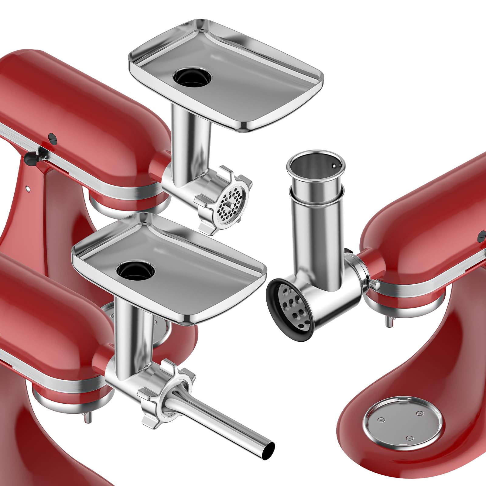 **KitchenAid Stand Mixer Meat Grinder & Stainless Steel Slicer Attachment – Sausage Stuffer, Food Shredder, Cheese Grater & Salad Maker for Home Cooking, Meal Prep & Entertaining**