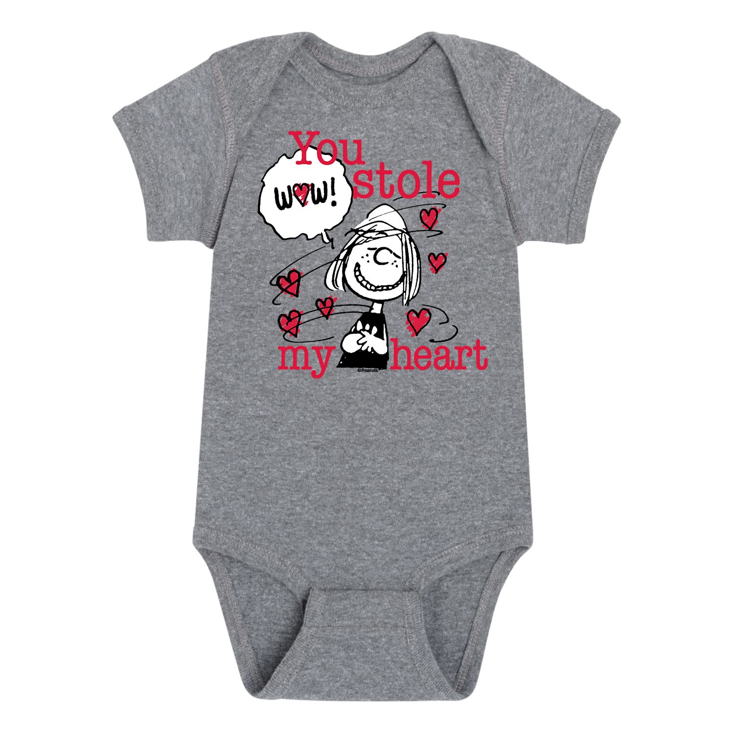 HYBRID APPAREL Peanuts Valentine's Day Baby Bodysuit - 'Be My Valentine' Cute Infant Onesie - 12 Months - Perfect for Valentine's Day Gifts & Baby Photo Shoots