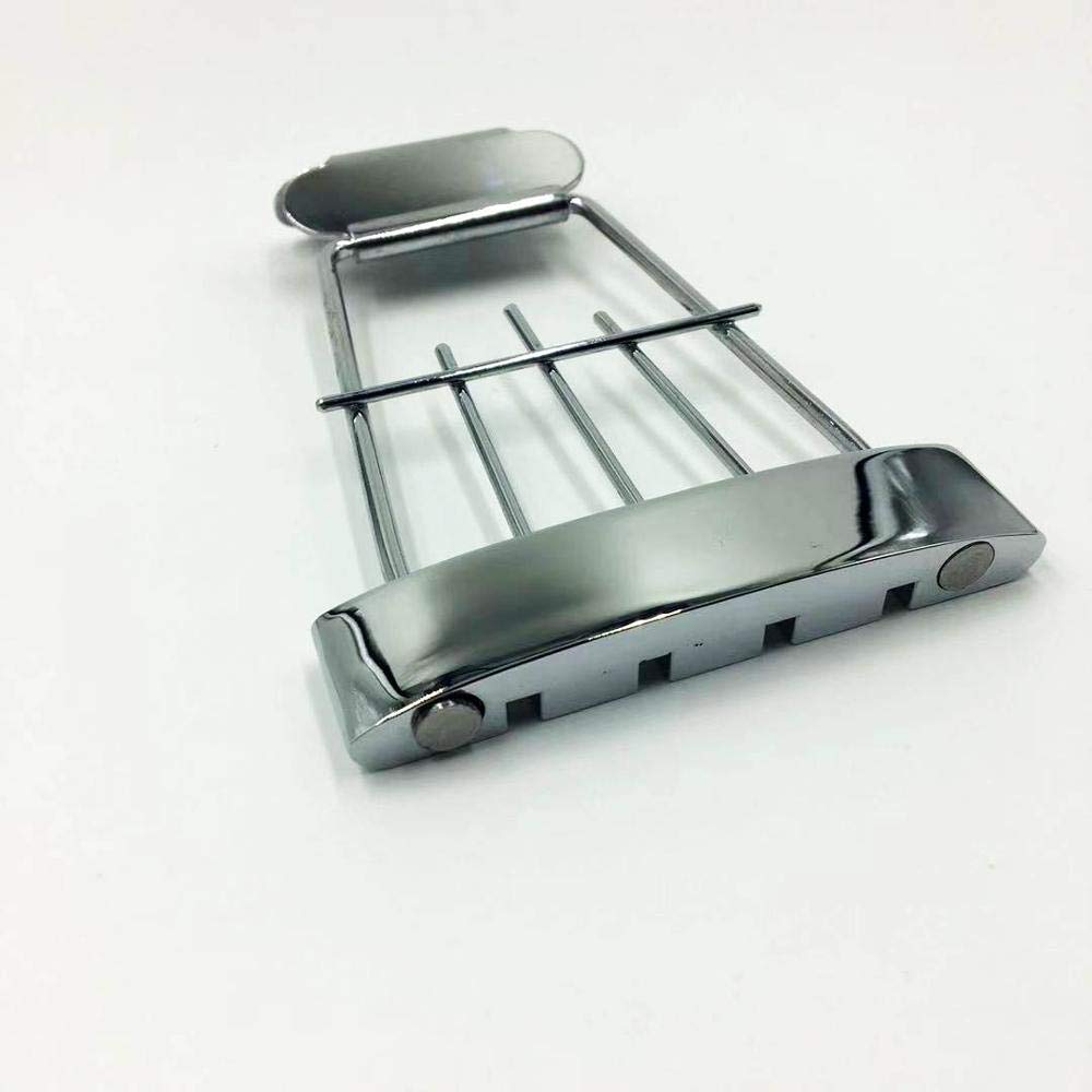 Chrome Plated 4 String Guitar Bridge for Hofner BB2 Electric Bass - 15mm String Spacing, Silver Finish | Perfect for Bass Guitar Upgrades & Repairs