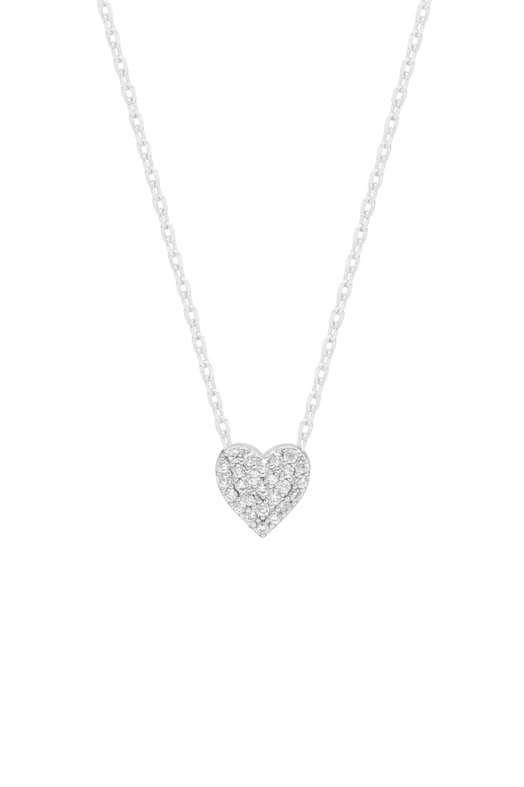 Pave Heart Slider Necklace - Adjustable Dainty Gold Heart Pendant for Women | Perfect for Valentine's Day Gifts, Anniversary & Everyday Elegance
