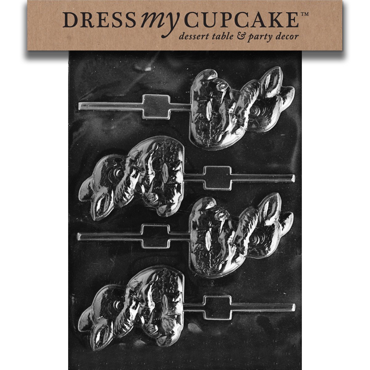 Easter Bunny Chocolate Candy Mold for Cupcake Decorating - Happy Easter Lollipop & Baking Supplies - Perfect for Easter Party Treats, DIY Desserts, and Holiday Baking
