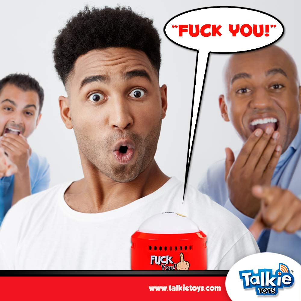 Talkie Toys Fuck You Button - 10 Hilarious F You Sayings & Sounds | Novelty Gag Gift for Adults, Office Prank, Stress Relief